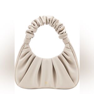 JW PEI Gabbi Ruched Hobo Handbag - Ivory Ruched Handle